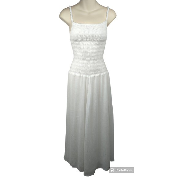W. Dresses & Skirts - W. Brand White Smocked Dress Stockholm Sweden Swedish Wedding Cottage core S